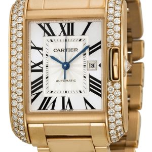 Cartier Tank Anglaise Damklocka WT100003 Silverfärgad/18 karat