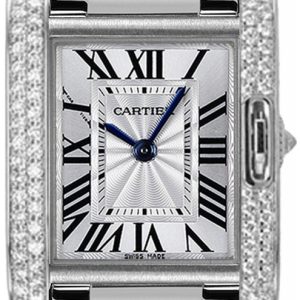 Cartier Tank Anglaise Damklocka WT100008 Silverfärgad/18 karat vitt