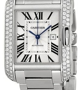 Cartier Tank Anglaise Damklocka WT100009 Silverfärgad/18 karat vitt