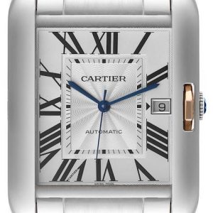 Cartier Tank Anglaise Herrklocka W5310006 Silverfärgad/18 karat