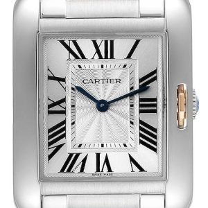 Cartier Tank Anglaise Herrklocka W5310043 Silverfärgad/18 karat