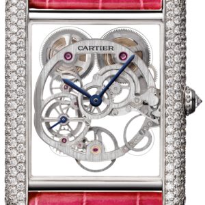 Cartier Tank Louis Damklocka HPI00705 Skelettskuren/Läder