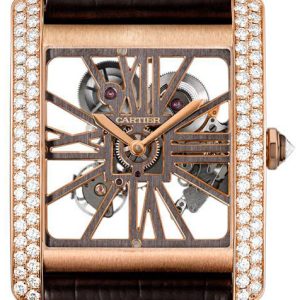 Cartier Tank Mc Herrklocka HPI00715 Skelettskuren/Läder