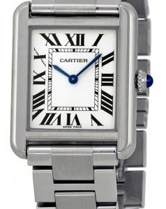 Cartier Tank Solo Damklocka W5200013 Small Silverfärgad/Stål