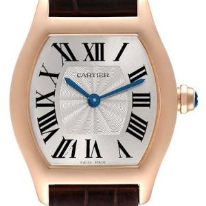 Cartier Tortue Damklocka W1556360 Silverfärgad/Läder