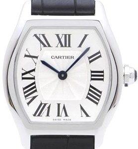 Cartier Tortue Damklocka W1556361 Silverfärgad/Läder