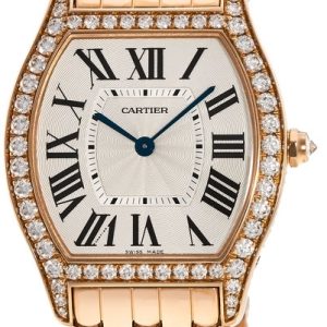 Cartier Tortue Damklocka WA501012 Silverfärgad/18 karat roséguld