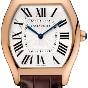 Cartier Tortue Herrklocka WGTO0002 Silverfärgad/Läder