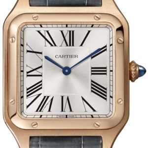 Cartier WGSA0021 Santos Dumont Silverfärgad/Läder