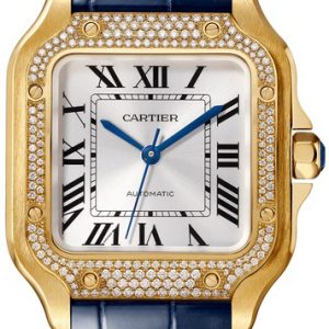 Cartier WJSA0008 Santos De Silverfärgad/Läder