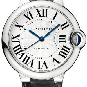 Cartier WSBB0028 Ballon Bleu De Silverfärgad/Läder Ø36 mm