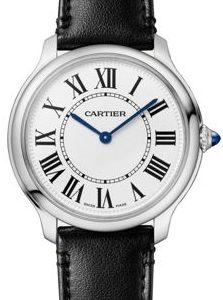 Cartier WSRN0031 Ronde Must Vit/Läder Ø36 mm