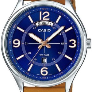 Casio 99999 Herrklocka MTP-E129L-2B2 Blå/Läder Ø45 mm