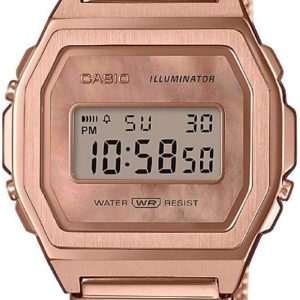 Casio A1000MPG-9EF LCD/Roséguldstonat stål