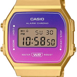 Casio A168WERG-2AEF Vintage LCD/Gulguldtonat stål