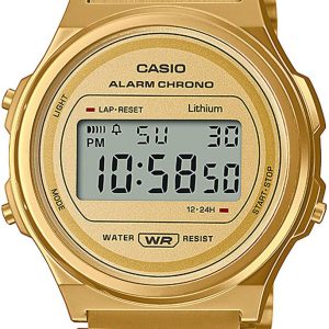 Casio A171WEG-9AEF Vintage LCD/Gulguldtonat stål Ø36.6 mm