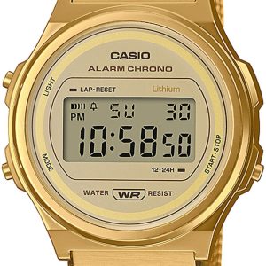 Casio A171WEMG-9AEF Vintage LCD/Gulguldtonat stål Ø36.6 mm