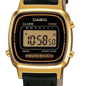 Casio Collection Damklocka LA670WEGL-1EF LCD/Läder