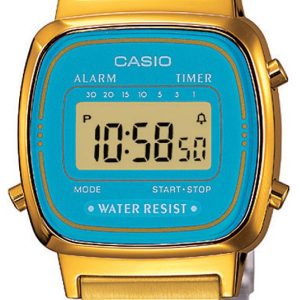 Casio Collection Damklocka LA670WGA LCD/Gulguldtonat stål