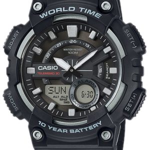 Casio Collection Herrklocka AEQ-110W-1AVEF Svart/Resinplast Ø46.6 mm