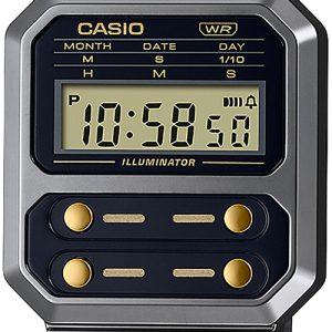 Casio Damklocka A100WEGG-1A2EF Vintage LCD/Stål