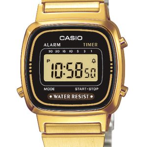 Casio Damklocka LA670WEGA-1EF Collection Gulguldtonat stål 30.3x24.6