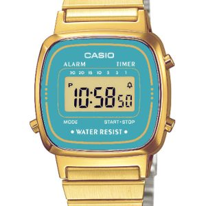 Casio Damklocka LA670WEGA-2EF Collection Gulguldtonat stål 30.3x24.6