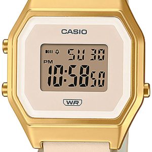 Casio Damklocka LA680WEGL-4EF Vintage LCD/Läder