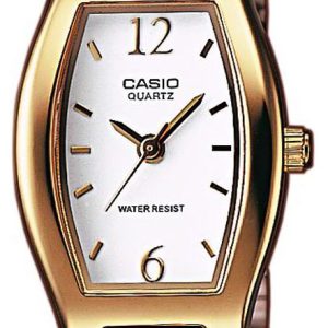 Casio Damklocka LTP-1281PG-7A Collection Vit/Gulguldtonat stål