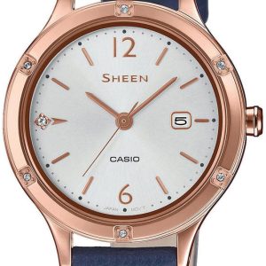 Casio Damklocka SHE-4533PGL-7BUER Sheen Vit/Läder Ø30 mm