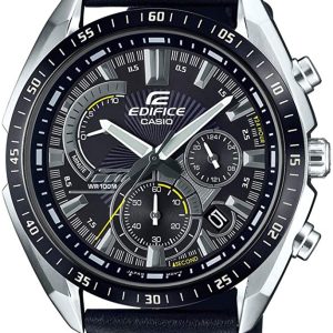 Casio Edifice Herrklocka EFR-570BL-1AVUEF Svart/Läder Ø44.6 mm