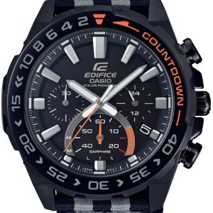 Casio Edifice Herrklocka EFS-S550BL-1AVUEF Svart/Textil Ø47 mm