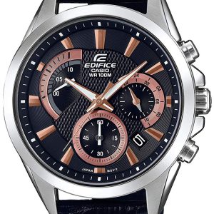 Casio Edifice Herrklocka EFV-580L-1AVUEF Svart/Läder Ø43.8 mm