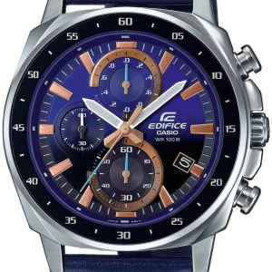 Casio Edifice Herrklocka EFV-600L-2AVUEF Blå/Läder Ø41.3 mm