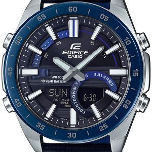 Casio Edifice Herrklocka ERA-120BL-2AVEF Svart/Läder Ø46.9 mm