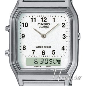 Casio Herrklocka AQ-230A-7BMQYES Collection Vit/Stål 38.8x27.8 mm