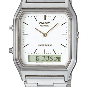 Casio Herrklocka AQ-230A-7DMQYES Collection Vit/Stål 38.8x27.8 mm