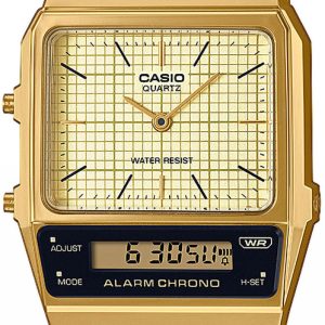 Casio Herrklocka AQ-800EG-9AEF Vintage Beige/Gulguldtonat stål