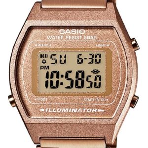 Casio Herrklocka B640WC-5AEF Collection LCD/Roséguldstonat stål