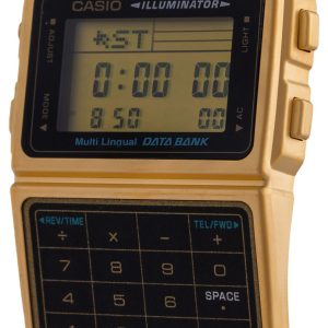 Casio Herrklocka DBC-611G-1DF Collection LCD/Gulguldtonat stål