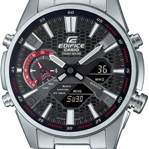 Casio Herrklocka ECB-S100D-1AEF Edifice Svart/Stål Ø46 mm