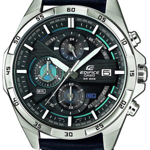 Casio Herrklocka EFR-556L-1AVUEF Edifice Svart/Läder Ø53.5 mm