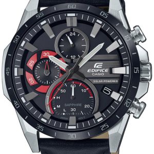 Casio Herrklocka EFS-S620BL-1AVUEF Edifice Svart/Läder Ø45.5 mm