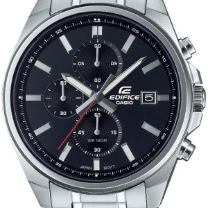 Casio Herrklocka EFV-610D-1AVUEF Edifice Svart/Stål Ø44 mm