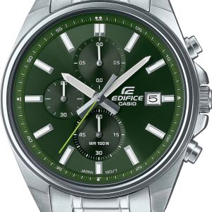 Casio Herrklocka EFV-610D-3CVUEF Edifice Grön/Stål Ø44 mm