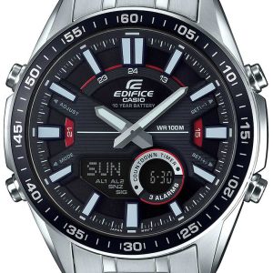 Casio Herrklocka EFV-C100D-1AVEF Edifice Svart/Stål Ø46.6 mm