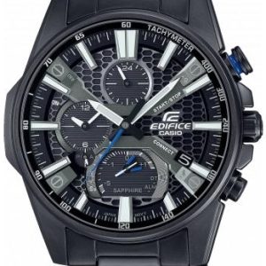 Casio Herrklocka EQB-1200DC-1AER Edifice Svart/Stål Ø45.2 mm