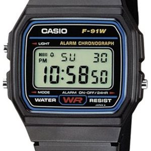 Casio Herrklocka F-91W-1YER Collection LCD/Resinplast 38.2x33.2 mm