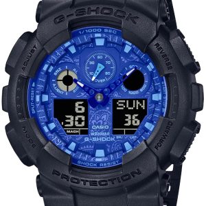 Casio Herrklocka GA-100BP-1AER G-Shock Blå/Resinplast Ø51.2 mm