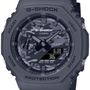 Casio Herrklocka GA-2100CA-8AER G-Shock Grå/Resinplast Ø45.4 mm